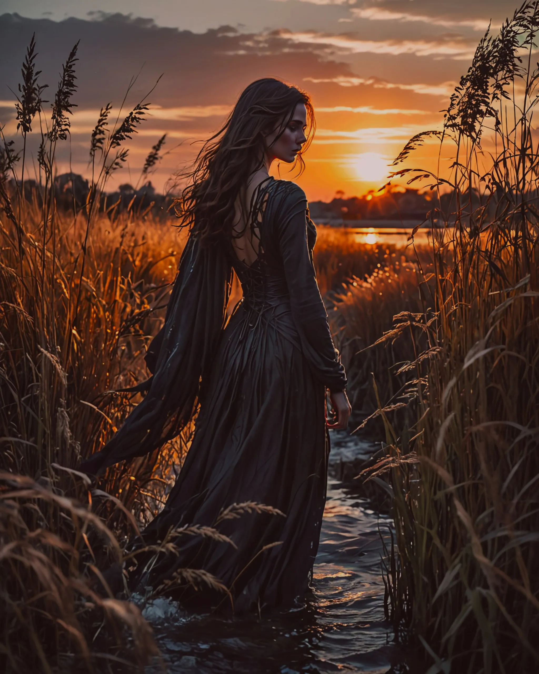 Gothic horror sunset